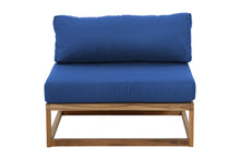 Laguna Teak Outdoor Small Armless Chair. Sunbrella Cushion