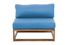 Laguna Teak Outdoor Small Armless Chair. Sunbrella Cushion