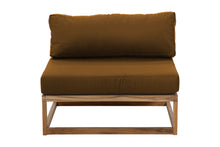 Laguna Teak Outdoor Small Armless Chair. Sunbrella Cushion