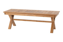 Newport Teak Outdoor Backless Bench. Sunbrella Cushion