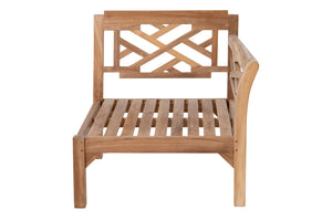 Monterey Teak Outdoor Right Arm Chair. Sunbrella Cushion