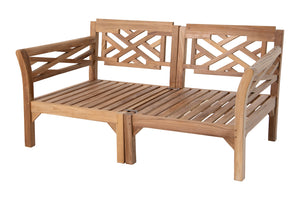 Monterey Outdoor Teak Loveseat. Sunbrella Cushion