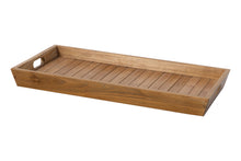 Set of 2 Teak Nesting Slanted Handle Serving Tray (B/C)