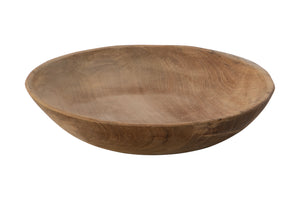 Teak Live Edge Round Wood Bowl (V/W)