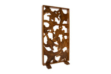 Teak Wood Slice Abstract Floor Stand