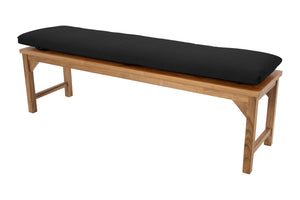 Moorpark Teak Outdoor Backless Bench. Sunbrella Cushion