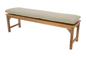 Moorpark Teak Outdoor Backless Bench. Sunbrella Cushion