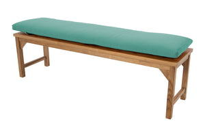 Moorpark Teak Outdoor Backless Bench. Sunbrella Cushion