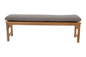 Moorpark Teak Outdoor Backless Bench. Sunbrella Cushion