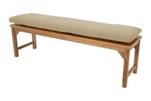 Moorpark Teak Outdoor Backless Bench. Sunbrella Cushion