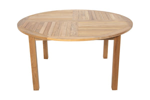 60" Round Teak Outdoor Dining Table