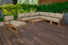 10 pc Newport Teak Sectional Set with 42" Coffee Table. Sunbrella Cushion.