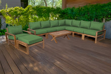 10 pc Newport Teak Sectional Set with 42" Coffee Table. Sunbrella Cushion.