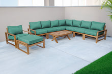 10 pc Newport Teak Sectional Set with 42" Coffee Table. Sunbrella Cushion.