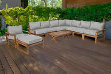 10 pc Newport Teak Sectional Set with 42" Coffee Table. Sunbrella Cushion.