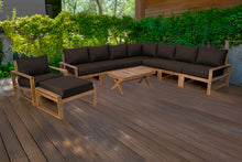 10 pc Newport Teak Sectional Set with 42" Coffee Table. Sunbrella Cushion.