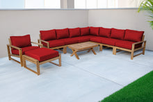 10 pc Newport Teak Sectional Set with 42" Coffee Table. Sunbrella Cushion.