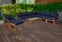 10 pc Newport Teak Sectional Set with 42" Coffee Table. Sunbrella Cushion.