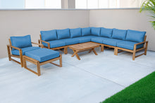 10 pc Newport Teak Sectional Set with 42" Coffee Table. Sunbrella Cushion.