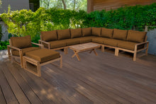 10 pc Newport Teak Sectional Set with 42" Coffee Table. Sunbrella Cushion.