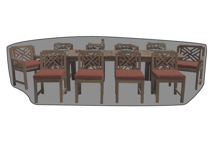 11 pc Monterey Teak Dining Set with 120