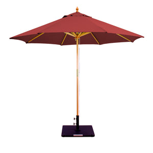 Galtech 132-232 9' Double Pulley Premium Wood Outdoor Market Umbrella