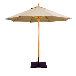 Galtech 132-232 9' Double Pulley Premium Wood Outdoor Market Umbrella