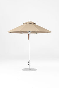 Frankford 454FM 6.5'x6.5' Square Monterey Pulley Lift Fiberglass Market Umbrella