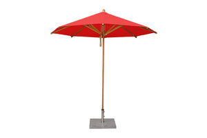 Bambrella 8.5' Round Levante Bamboo Pulley Lift No Tilt Umbrella