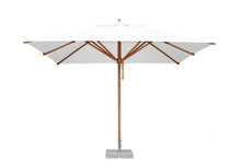 Bambrella 8.5' x 11.5' Rectangular Levante Bamboo Pulley Lift No Tilt Umbrella