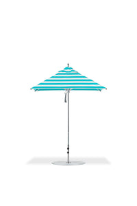 Frankford 454CAM 6.5' x 6.5' Square Greenwich Pulley Lift Aluminum Market Umbrella