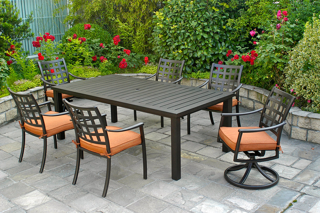 Hanamint 7 pc Stratford Dining Set with Sherwood 44