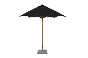 Bambrella 6.5' x 10' Rectangular Levante Bamboo Pulley Lift No Tilt Umbrella