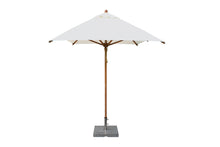 Bambrella 6.5' x 10' Rectangular Levante Bamboo Pulley Lift No Tilt Umbrella