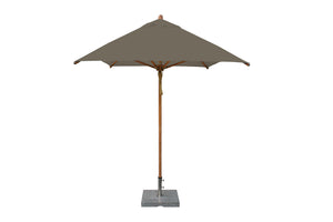 Bambrella 6.5' x 10' Rectangular Levante Bamboo Pulley Lift No Tilt Umbrella