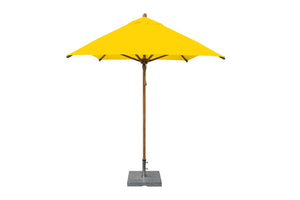 Bambrella 6.5' x 10' Rectangular Levante Bamboo Pulley Lift No Tilt Umbrella