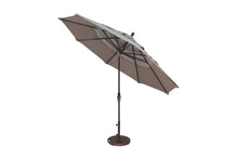 Treasure Garden 11' Double Wind Vent Octagon Collar Tilt Crank Lift Market Umbrella