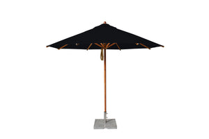 Bambrella 11.5' Round Levante Bamboo Pulley Lift No Tilt Umbrella