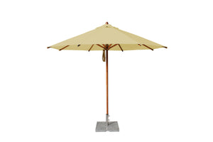 Bambrella 10' Round Levante Bamboo Pulley Lift No Tilt Umbrella