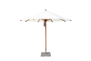 Bambrella 10' Round Levante Bamboo Pulley Lift No Tilt Umbrella