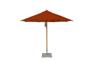 Bambrella 10' Round Levante Bamboo Pulley Lift No Tilt Umbrella