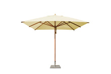 Bambrella 10' x 10' Square Levante Bamboo Pulley Lift No Tilt Umbrella