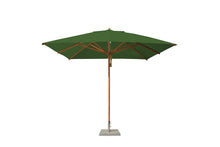 Bambrella 10' x 10' Square Levante Bamboo Pulley Lift No Tilt Umbrella