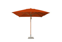 Bambrella 10' x 10' Square Levante Bamboo Pulley Lift No Tilt Umbrella