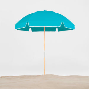 Frankford 639FWB 6.5' Avalon Manual Lift Hexagon Beach Umbrella with Valance