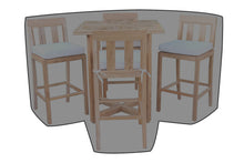 5 pc Chatsworth Teak Bar with 36" Square Bar Table WeatherMAX Outdoor Weather Cover