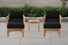 5 pc Monterey Teak Club Chair Chat Group. Sunbrella Cushion.