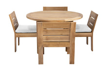 5 pc Pacific Teak Dining Set with 48" Round Dining Table