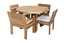 5 pc Pacific Teak Dining Set with 60" Round Dining Table