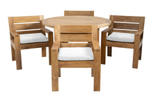 5 pc Pacific Teak Dining Set with 60" Round Dining Table